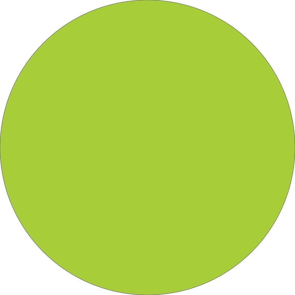 Tape Logic Inventory Circle Labels 1" Fluorescent Green 500/Roll DL611J