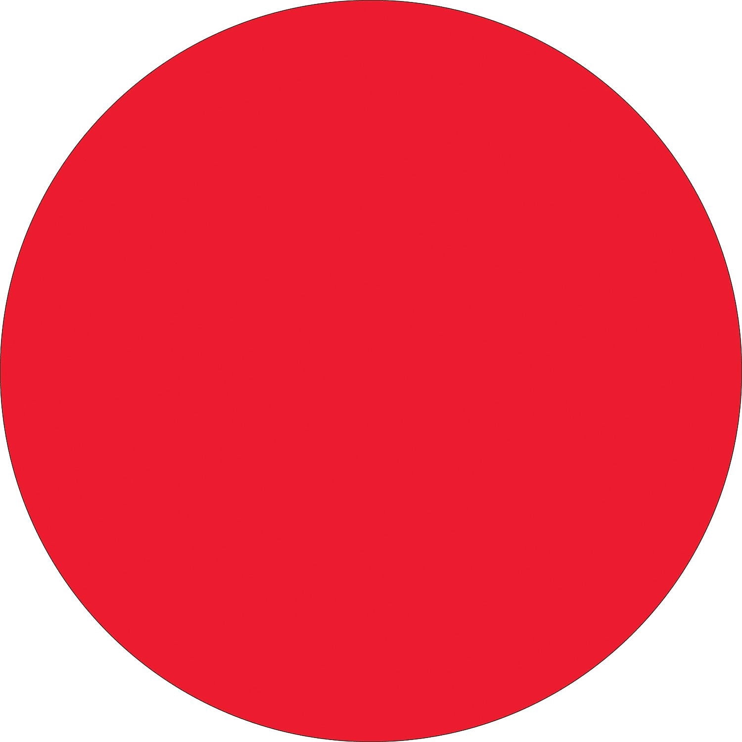 Tape Logic Inventory Circle Labels 3" Fluorescent Red 500/Roll DL614G