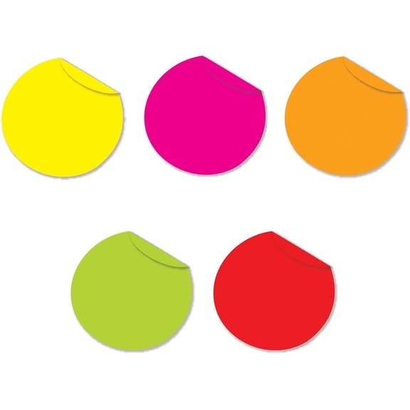 Tape Logic Inventory Circles Fluorescent Packs 1" Assorted Colors 5000/Case DL1235