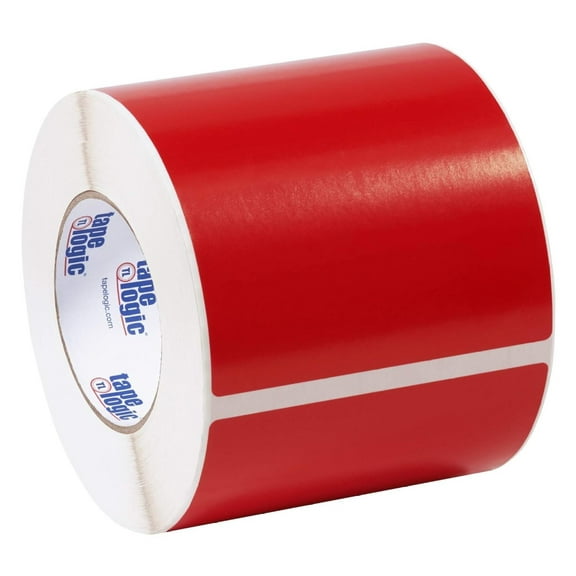 Tape Logic Inventory Rectangle Label, 7" L x 5" W, Red, Roll of 500 (DL639A)