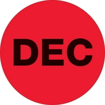 Tape Logic Label,Month,DEC,1" Circle DL6734