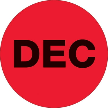 Tape Logic Label,Month,DEC,1" Circle DL6734