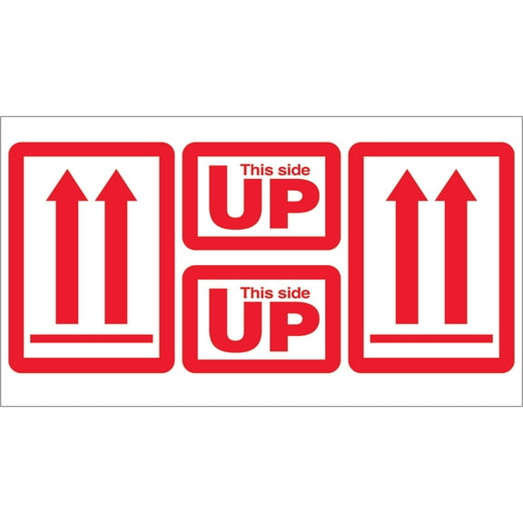 Tape Logic Label,This Side Up Arrow,5x9" DL1890
