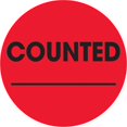 thumbnail image 1 of Tape Logic Labels "Counted ___" 2" Circle Fluorescent Red 500/Roll DL1270, 1 of 5