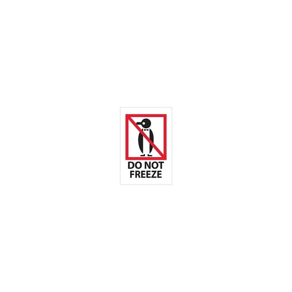 Tape Logic Labels "Do Not Freeze" 4 x 6" Red/White/Black 500/Roll (IPM506)