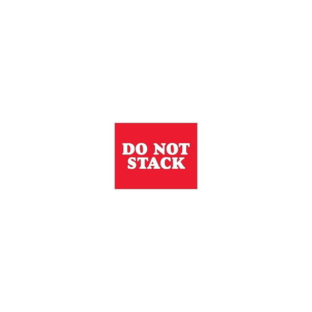 Tape Logic Labels "Do Not Stack" 8 x 10" Red/White 250/Roll (DL1628)