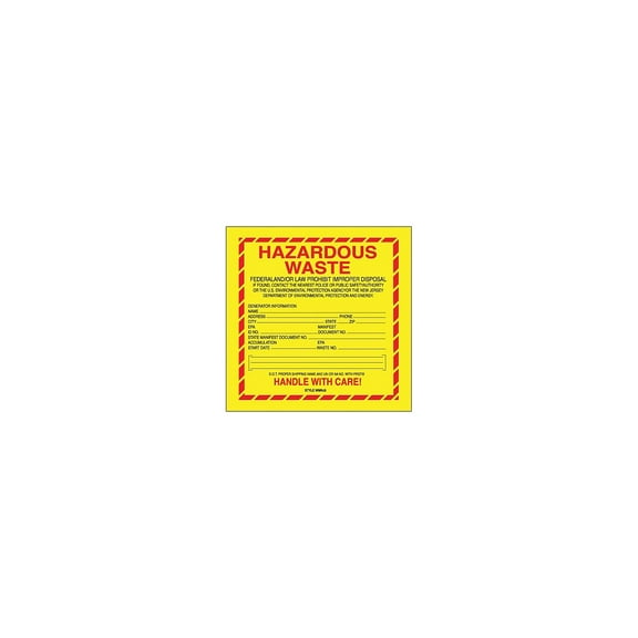 BOX Hazardous Waste Label