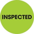 thumbnail image 1 of Tape Logic Labels "Inspected" 2" Circle Fluorescent Green 500/Roll DL1262, 1 of 5