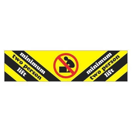 Tape Logic® Preprinted Shipping Labels, DL1225, Minimum 2-Person Lift, Rectangle, 2" x 8", Multicolor, Roll Of 500
