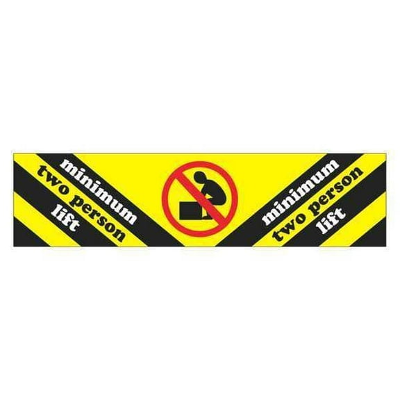 Tape Logic® Preprinted Shipping Labels, DL1225, Minimum 2-Person Lift, Rectangle, 2" x 8", Multicolor, Roll Of 500