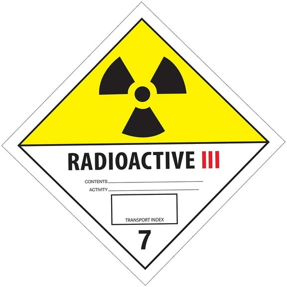 Tape Logic Preprinted Shipping Labels, DL5242, Radioactive II, Square, 4" x 4", Black/White/Yellow, Roll Of 500