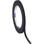 Tape Logic  Color Masking Tape, 3" Core, 0.25" x 180, Black, Case Of 12
