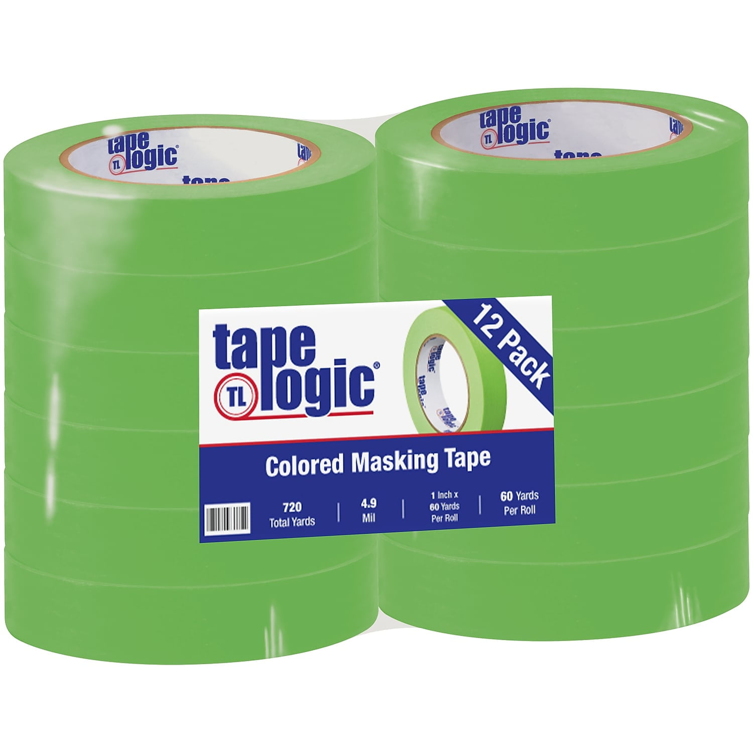 Tape Logic Masking Tape,1x60 yd.,PK12 T93500312PKA