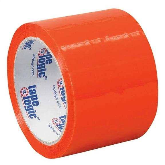Tape Logic Orange Carton Sealing Tape 3" x 55 Yard (6 Pack)
