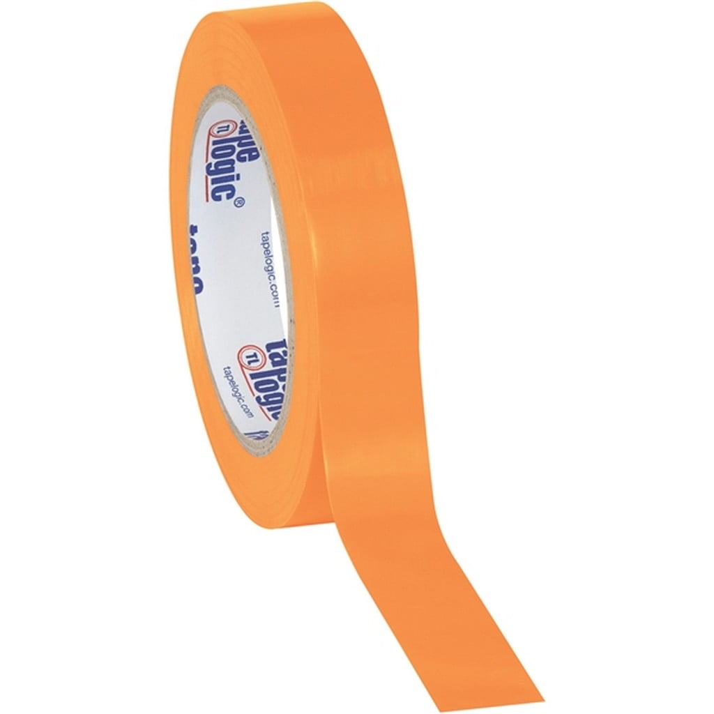 Tape Logic Orange Solid Vinyl Safety Tape 1" x 36 Yard Roll (48 Roll/Case)