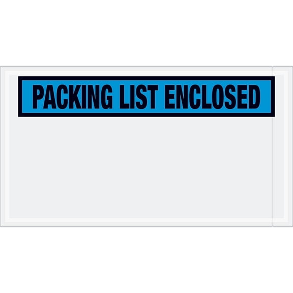 Tape Logic "Packing List Enclosed" Envelopes 5 1/2" x 10" Blue 1000/Case PL431