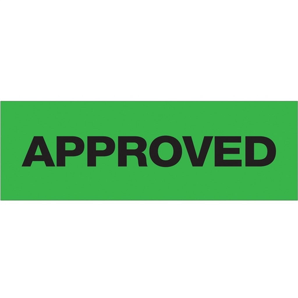 Tape Logic Pre-Printed Packing Tape Green - APPROVED 2" x 55 Yard Roll (6 Pack)