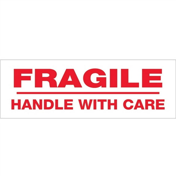 Tape Logic Pre-Printed Packing Tape White - Fragile Handle with Care 2" x 55 Yard Roll (36 Roll/Case)