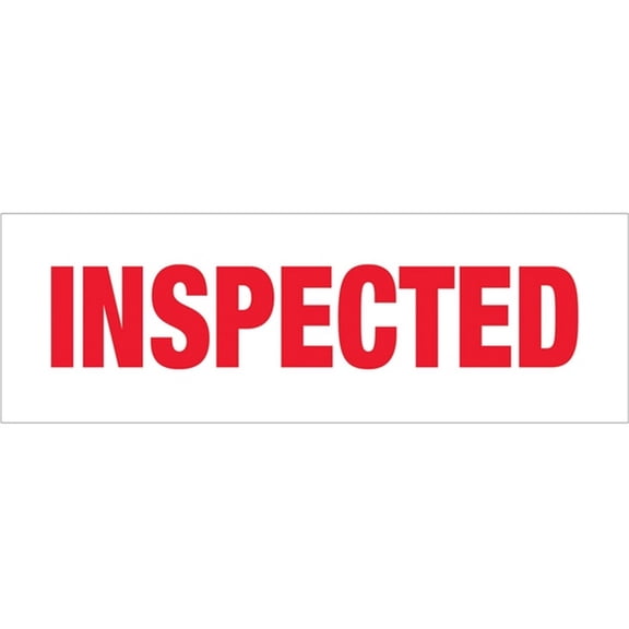 Tape Logic Pre-Printed Packing Tape White - Inspected 2" x 110 Yard Roll (6 Pack)