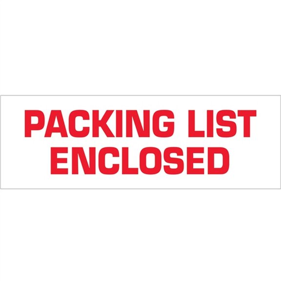 Tape Logic Pre-Printed Packing Tape White - Packing List Enclosed 2" x 55 Yard Roll (36 Roll/Case)