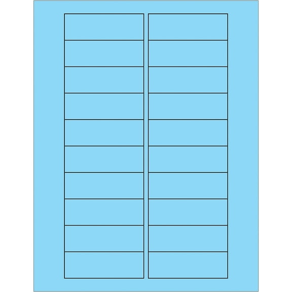 Tape Logic Rectangle Laser Labels 3" x 1" Pastel Blue 2000/Case (LL174BE)