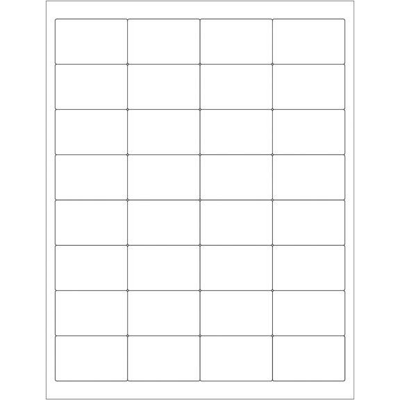 Tape Logic Rectangular Laser Labels 2" x 1 1/4" White 3200/Case LL110