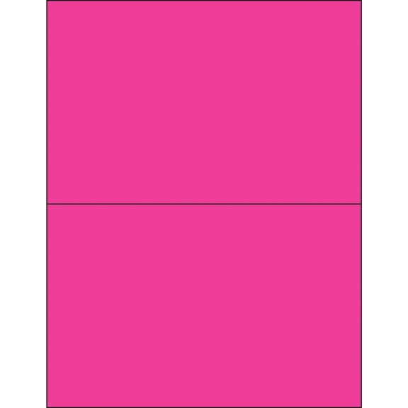 Tape Logic Removable Rectangle Laser Label 8 1/2x5 1/2" Fluorescent Pink 200/Case LL415PK