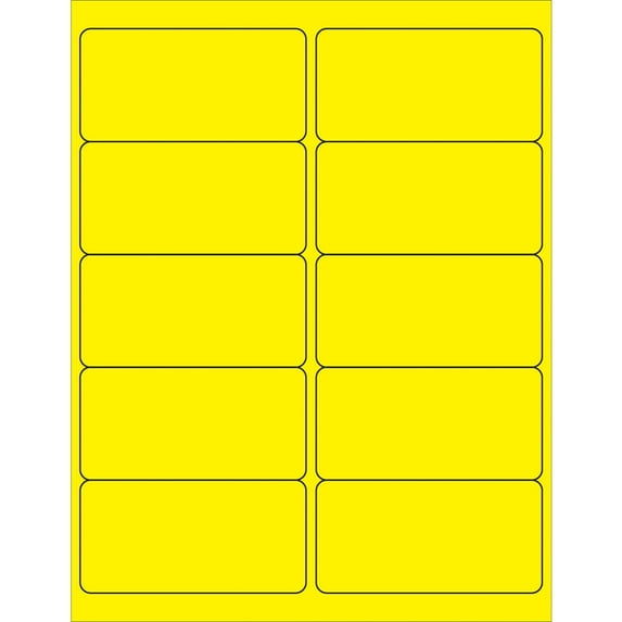 Tape Logic Removable Laser Label,4x2",Yl,PK1000 LL410YE