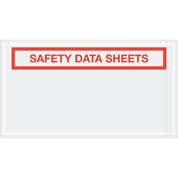 Tape Logic SDS Envelopes "Safety Data Sheets" 5 1/2" x 10" Clear 1000/Case PL494