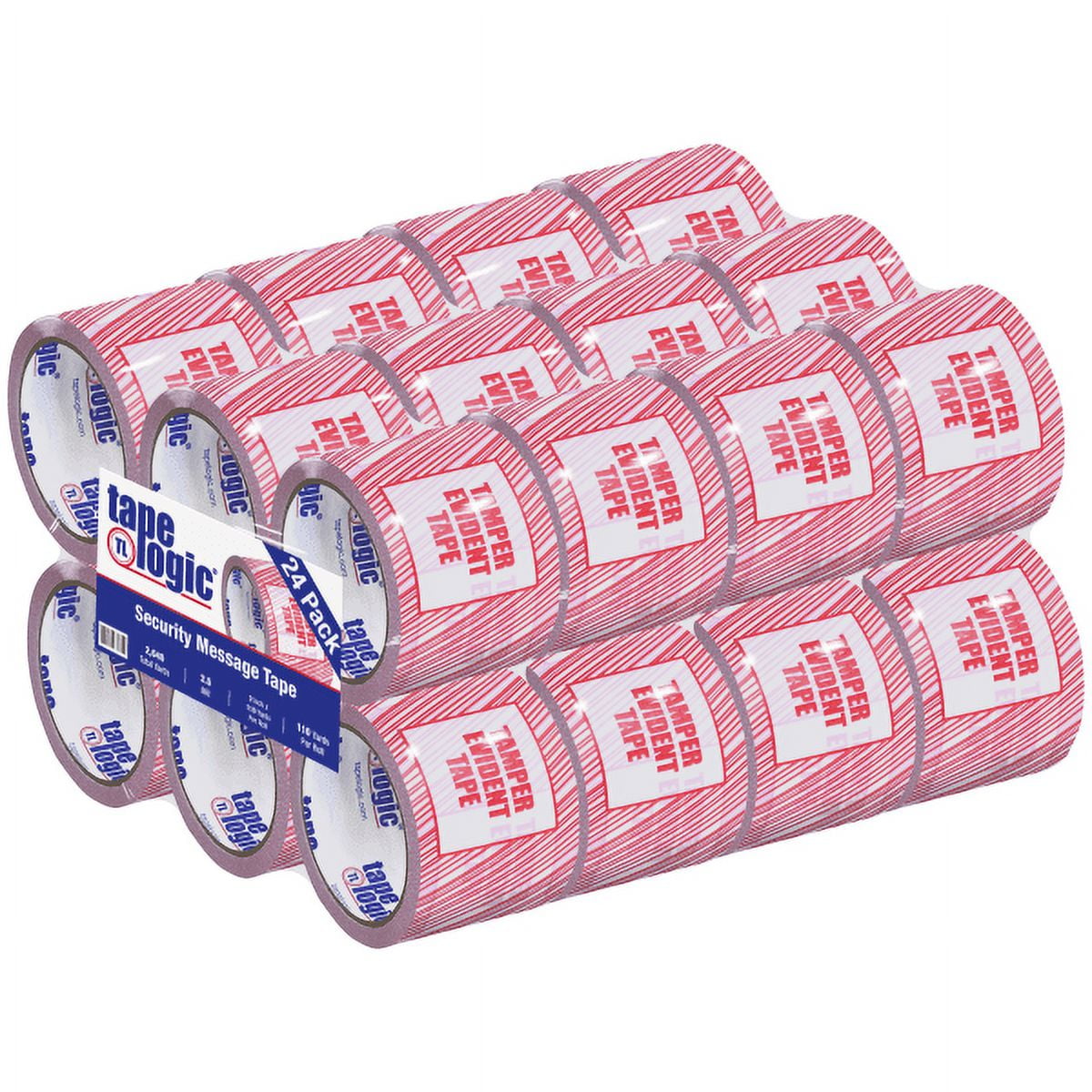Red and White Tamper Evident Security Tape with Hot Melt Adhesive