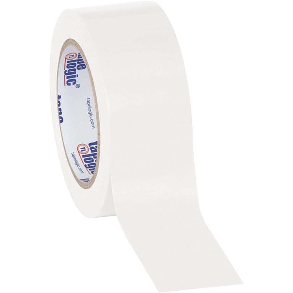 Tape Logic White Solid Vinyl Safety Tape 2" x 36 Yard Roll (24 Roll/Case)