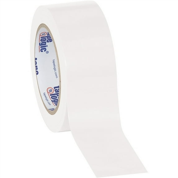 Tape Logic White Solid Vinyl Safety Tape 2" x 36 Yard Roll (24 Roll/Case)