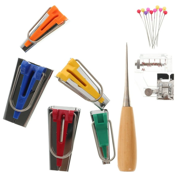 Ifundom Bias Tape Maker Set for Sewing and Crafts, Assorted Colors, 2 Sets Included, Easy to Use for Projects