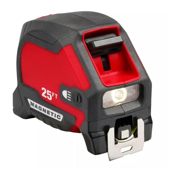 Tape Measure, 25 ft Magnetic, Rechargeable 100L Light, Model 48-22-0428