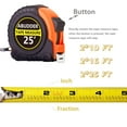 Tape Measure,6 Pack Bulk Measuring Tape Retractable With Fractions 1/8