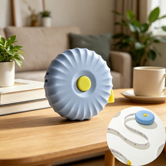 Tape Measure 79in Retractable Measuring Tape, Wenini Soft Tailor Sewing Ruler for Body Fabric Knitting, Portable 200cm Cloth Measuring Tool for Height Waist Home Crafts with Push Button, Blue