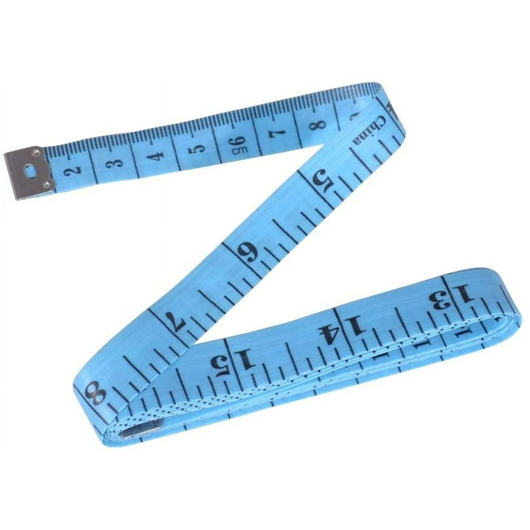Tape Measure for Body, Flexible Soft Tailor Measuring Tape Ruler for Cloth  Sewing Waist Bra Head Circumference Seamstress Double Sided 60 Inch/ 150  cm(1-Pack Blue) 