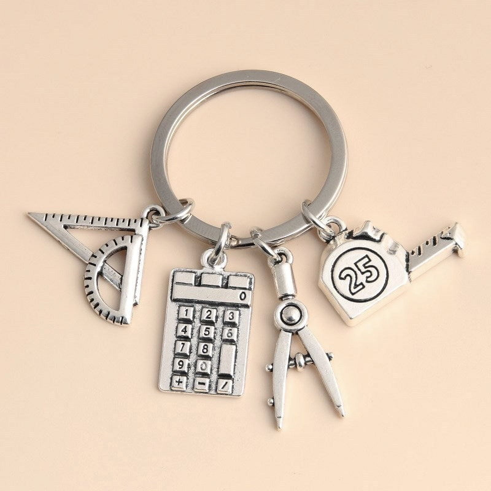 Metal Tape Measure Keychain Unique Gift for Students and Teachers Architects Engineers Construction Workers Designers