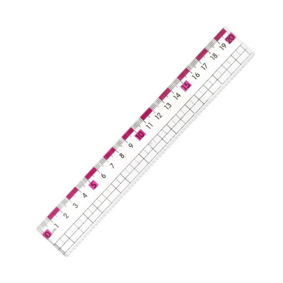 Tape Measure Metric Straight Ruler 20cm Metric Clear Measuring Tool Checkered Design With Wavy Line