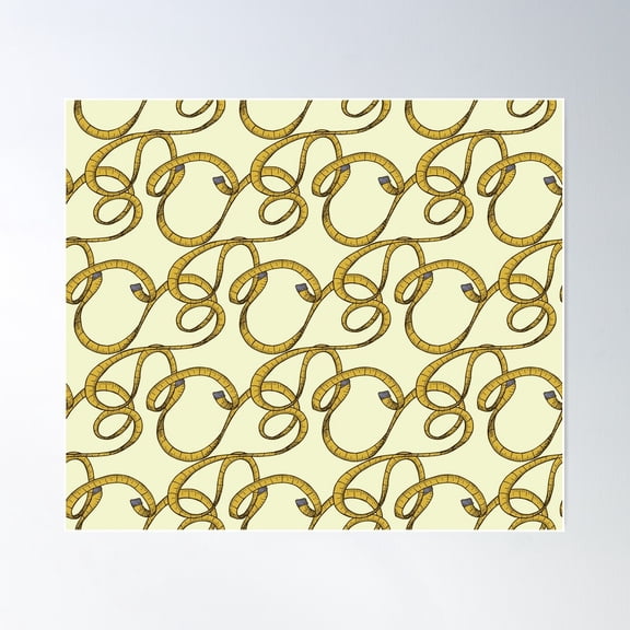 Tape Measure Pattern Yellow Poster Wall Art, Modern Wall Decor For Living Room Bedroom, 8x12 UNFRAMED
