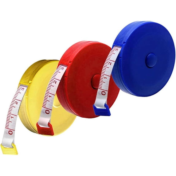 Tape Measure, Soft Retractable Measuring Tape, Measuring Tool for Fabric Tailoring Garment Handmade, Round Soft Tape Measure Body Measurement Sewing Tailor Craft Ruler (Random Color)