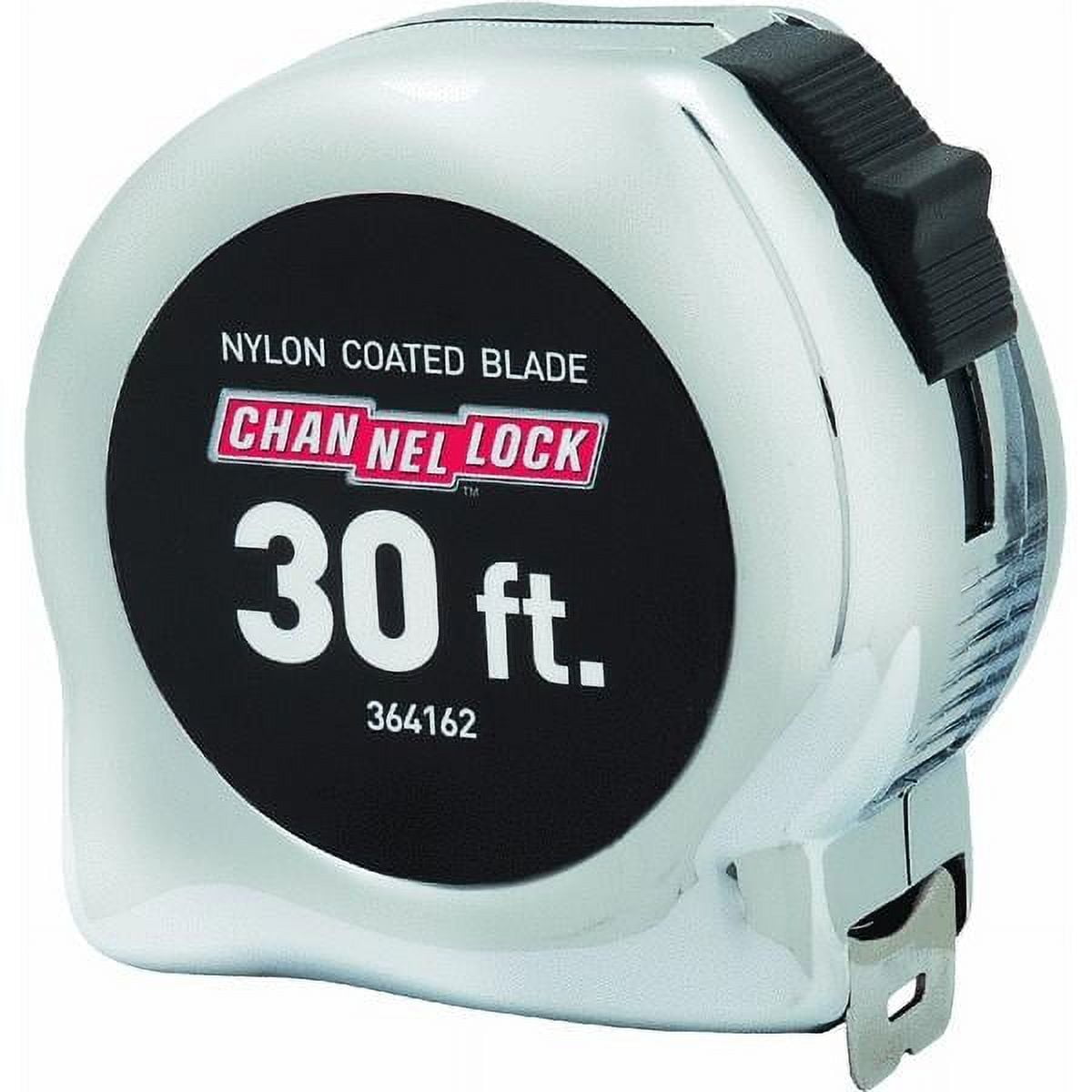 Channellock Tape Measure CHLCL430 - Push-Button Lock, ±1/16 in Accuracy, Mesuring Tape - 7.6 cm