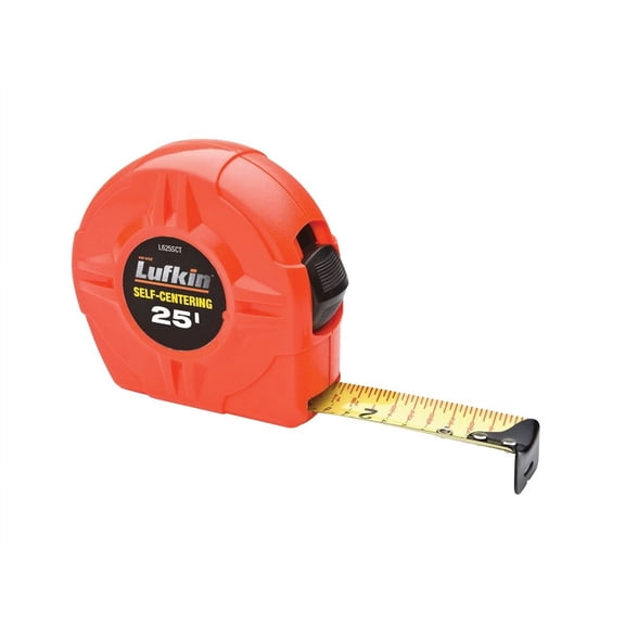 Lufkin L625SCTMP 1-Inch by 25-Feet Hi-Viz Self Centering Orange Power Return Tape