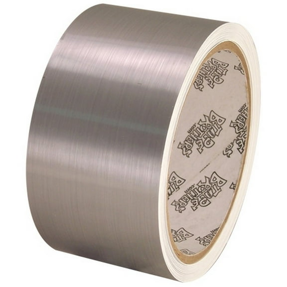 Tape Planet Brushed Chrome 2 X 10 Yard Roll Metalized Polyester Tape