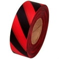 thumbnail image 1 of Tape Planet Red and Black Safety Striped Flagging Tape 1 3/16" x 31.200 ft Roll Non-Adhesive, 1 of 4
