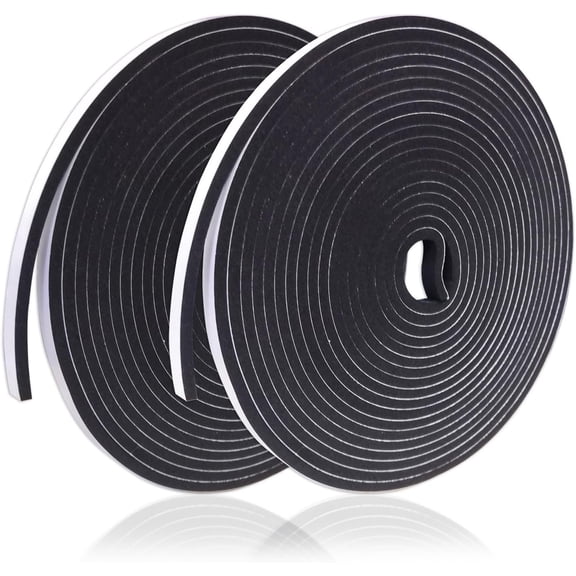 Tape Single Sided, 1/4 in x 1/8 in x 32.8 FT Weather Stripping Tape -Thin Adhesive Insulation Seal Weatherstripping for Door Frames, Window Soundproofing & AC Units