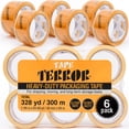 thumbnail image 1 of Tape Terror Heavy Duty Carton Sealing Tape 6 Pack, 1.89" x 54.68 yd, Orange, 1 of 7