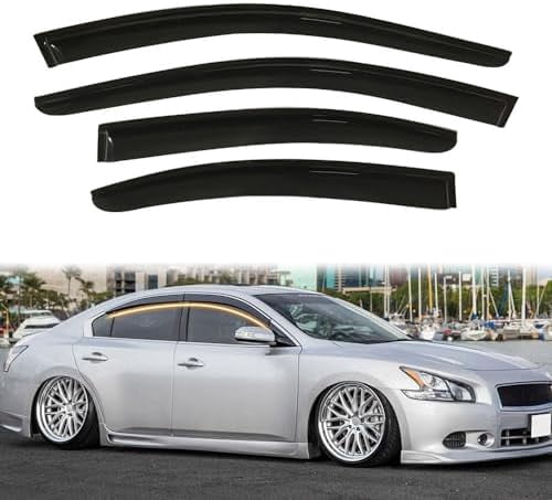 Smoke Tinted 3D Window Visors For 2009-2018 Ford Focus Hatchback | Rain Guard & Wind Deflectors
