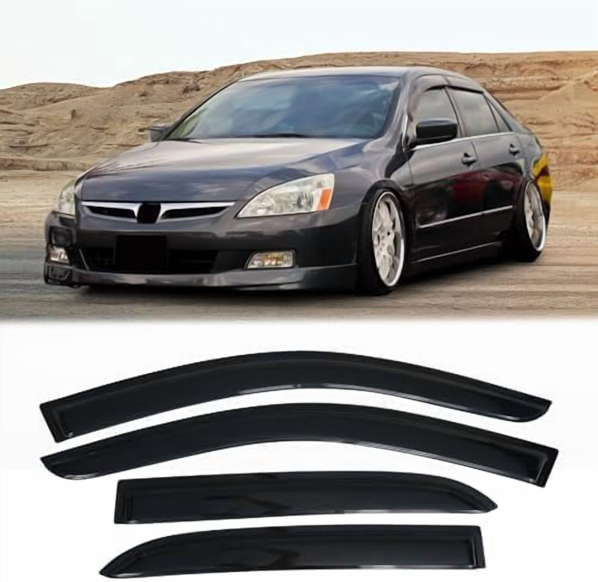 Fits 00-05 Chevy Impala Sedan Acrylic Window Visors Rain