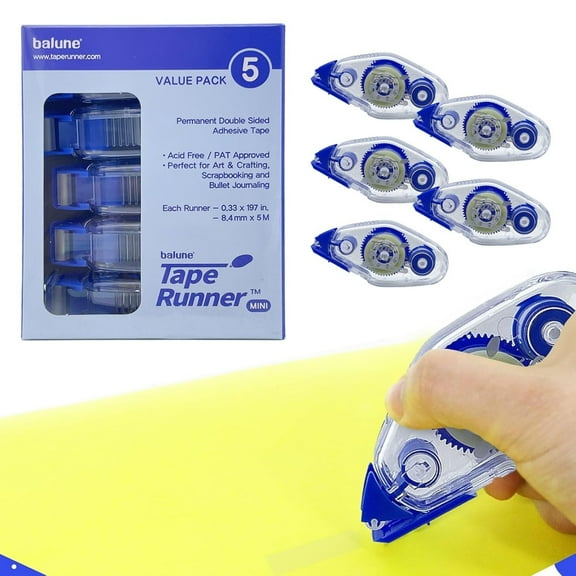TapeRunner Double-Sided Adhesive Tapes, 5/16 Inches Standard (315 inches per Cartridge), 20 Cartridge